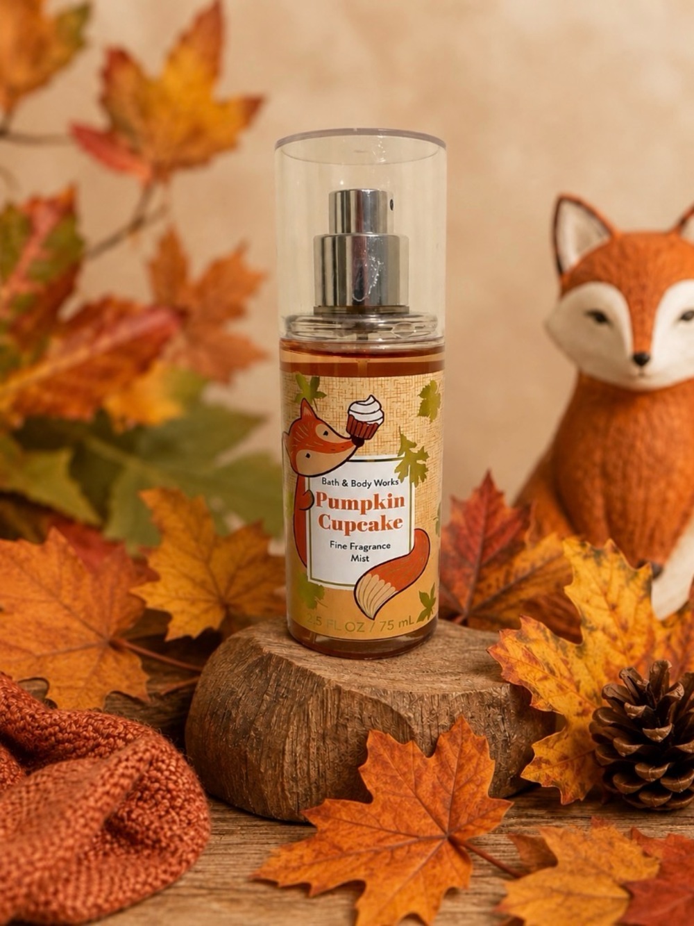 BBW Pumpkin Cupcake Travel Size Fine Fragrance Mist 2.5oz Discontinued Fox